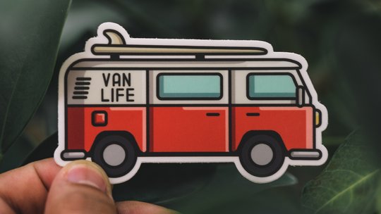 Contour sticker camper Stickerkoning